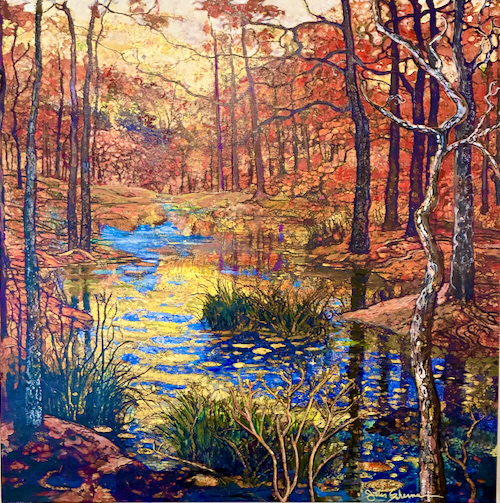 Click to view detail for Forest Pond 36x36 $2800